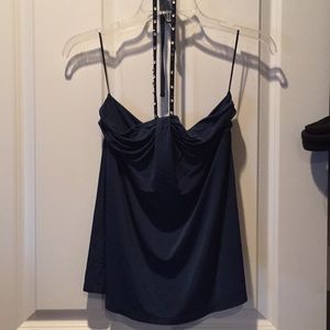 Dark blue strapless shirt